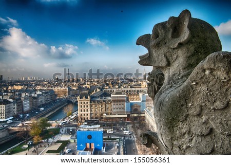 Similar – Gargoyle auf Notre Dame in Paris