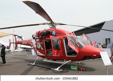 PARIS - JUN 17: Air Zermatt Bell 429 Helicopter Shown At 50th Paris Air Show On June 17, 2013, Paris, France.