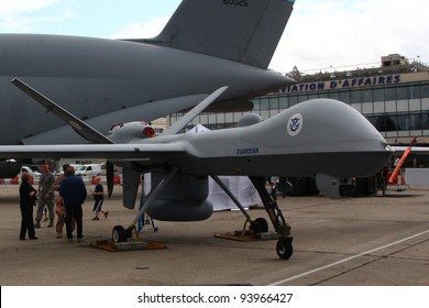 PARIS - JUNE 23: US Military MQ-9 Predator B Unmanned Aircraft System Guardian UAS On Display At The 49th Paris Air Show On June 23, 2011 In Paris, France.