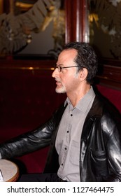 PARIS - MAR 30, 2018: Jean Reno , The French Actor,  The Wax Museum Grevin In Paris, France