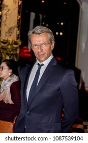 PARIS - MAR 30, 2018: Lambert Wilson, Actor, Singer, Wax Museum Grevin In Paris, France