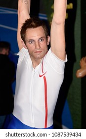 PARIS - MAR 30, 2018: Renaud Lavillenie, French Athlete, Sport Area, Wax Museum Grevin In Paris, France