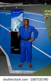 PARIS - MAR 30, 2018: Teddy Riner, Sport Area, Wax Museum Grevin In Paris, France