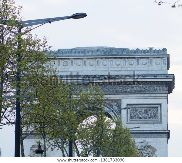 Paris. Modern Champs Elysees,\
road