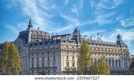Paris, the Musee d’Orsay, beautiful building in a chic area of the French capital