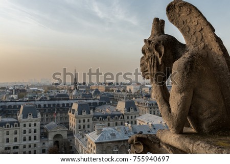 Similar – Gargoyle auf Notre Dame in Paris