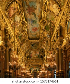 PARIS - NOVEMBER 30, 2019 : An Interior View Of Opera De Paris, Palais Garnier. It Was Built From 1861 To 1875 For The Paris Opera House.