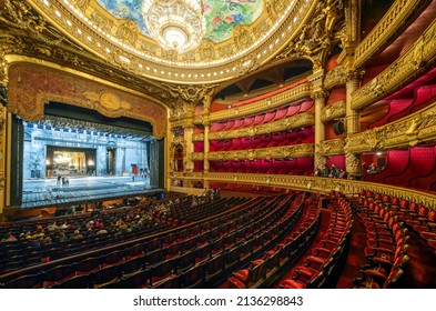 PARIS - NOVEMBER 30, 2019 : An Interior View Of Opera De Paris, Palais Garnier. It Was Built From 1861 To 1875 For The Paris Opera House.