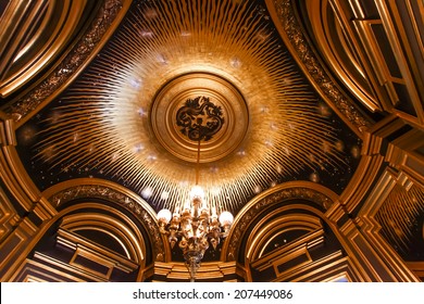 PARIS  OCTOBER 02 : An Interior View Of Opera De Paris, Palais Garnier, It Was Built From 1861 To 1875 For The Paris Opera House An Is Shown On OCTOBER 02, 2010 In Paris. 