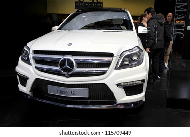 PARIS - OCTOBER 14: The Mercedes GL Displayed At The 2012 Paris Motor Show On October 14, 2012 In Paris