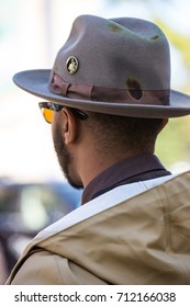 PARIS - OCTOBER 5, 2016: Stylish Black Man At Vendome Square During Paris Fashion Week After Louis Vuitton Show Spring/summer 2017. Street Style