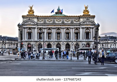 The Paris Opera. Paris. France. 
Academie Royale De Musique- Primary Opera And Ballet Company Of France Founded By Louis XIV - Major Cultural Centre In Europe.
Photo Taken 2014-05-03.