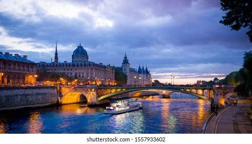 Paris River At Night , France