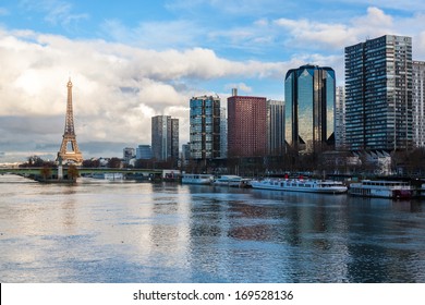 Paris Skyline At Dusk