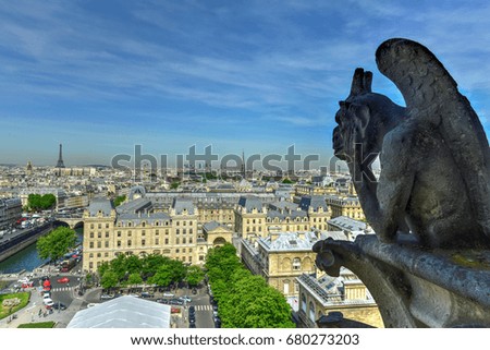 Similar – Gargoyle auf Notre Dame in Paris