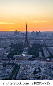 Paris Skyline With View Of The Eiffel Tower At Dusk