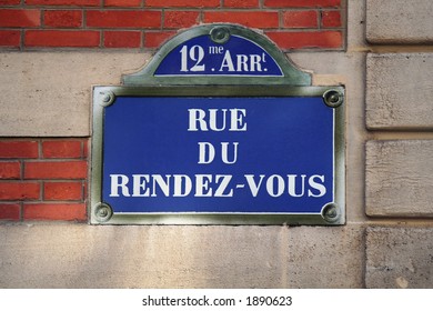 Paris Street Name Sign