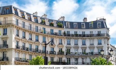 Paris, Typical Buildings In The Marais, In The Center Of The French Capital