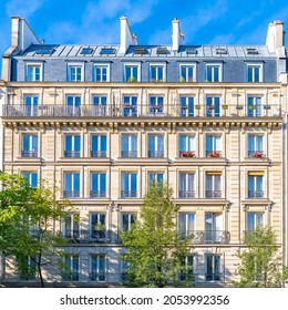 Paris, Typical Buildings In The Marais, In The Center Of The French Capital