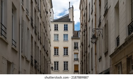 Paris, Typical Buildings In The Marais, In The Center Of The French Capital