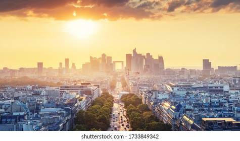 Vista de París desde Arc de Trimphe, Francia