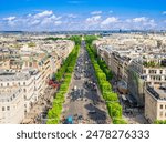 Paris: View of the Champs-Élysées from the Arc de Triomphe