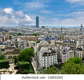 Paris. View Of The Latin Quarter And Montparnasse, With Notre Dame