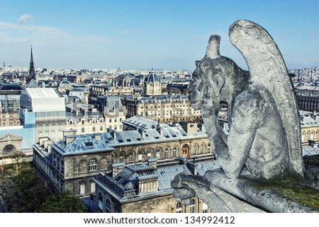 Similar – Gargoyle auf Notre Dame in Paris