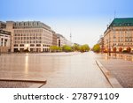 Pariser Platz, Unter den Linden street and panorama of Berlin, Germany