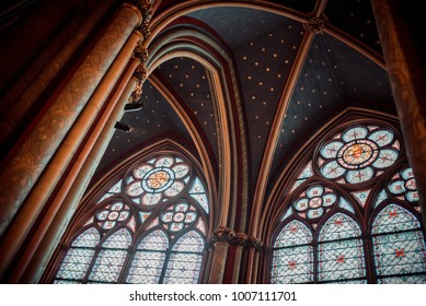 Paris/France - September 9, 2017: Notre Dame De Paris, Interior