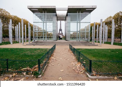 PARIS,FRANCE-NOV.15,2009: Wall For Peace Was Erected In The Year 2000 Near Esplanade Du Champs-de-Mars To Celebrate The Peace In The World