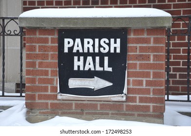 Parish Hall Directional Sign