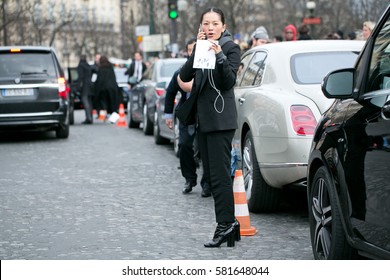 Parisjanuary 27 2016 Chinese Actress Tina Stock Photo 581648044