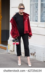 PARIS-MARCH 2, 2017.Sofie Valkiers Street Style During Paris Fashion Week.Ready To Wear.
