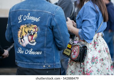 PARIS-OCTOBER 1, 2016. Street Fashion. Bag's Close-up. Street Style Ready To Wear. Paris Fashion Week