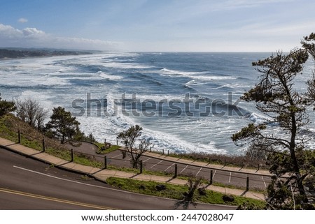 Park area in Pacific coastline in Oregon. Location is Quarry Cove in Yaquina Head State Park