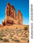 Park Avenue and Courthouse Towers at Arches National Park, Utah, USA