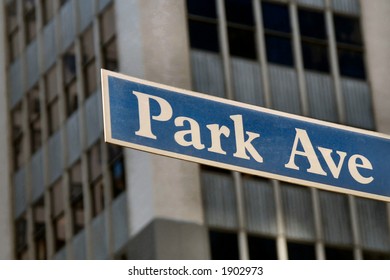 Park Avenue Plaque In Manhattan, NYC