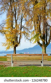 Park Bench In Fall