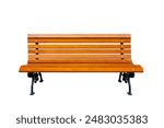 park bench Isolated on white background