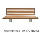 park bench isolated on white background. outdoor furniture