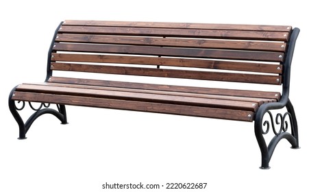 Park Bench Isolated on white background