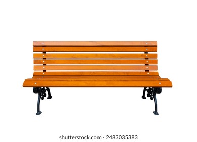 park bench Isolated on white background - Powered by Shutterstock