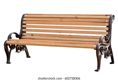 Park Bench Isolated On White