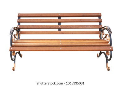 Park Bench Isolated Over White Background Stock Photo 1065335081 ...