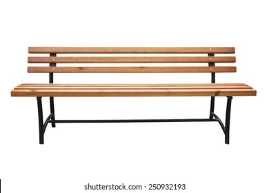 Park Bench Isolated Over A White Background 