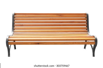 Park bench isolated over a white background - Shutterstock ID 303759467
