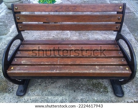 A park bench at a tourist spot in malioboro, yogyakarta, indonesia