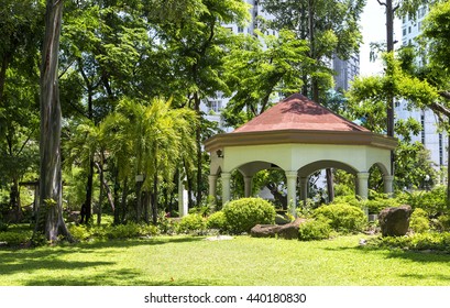 Park In The City Center Of Makati, Philippines