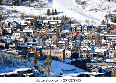 Park City ski area in Utah during the winter season
